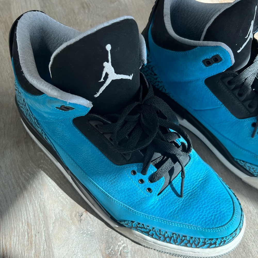Air Jordan 3 Retro Dark Powder Blue/White-Black-Wolf Grey